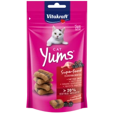 Ласощі для котів Vitakraft Yums Superfood з качкою і чорною бузиною 40 г (4008239398109)