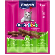 Ласощі для котів Vitakraft Cat Stick Mini з куркою та травою 3 шт (4008239588968)