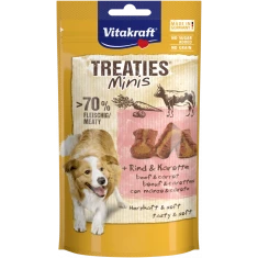 Ласощі для собак Vitakraft Treaties Mini з яловичиною та морквою 48 г (4008239595621)