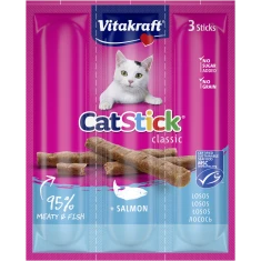 Ласощі для котів Vitakraft Cat Stick Mini з лососем 3 шт (4008239598967)
