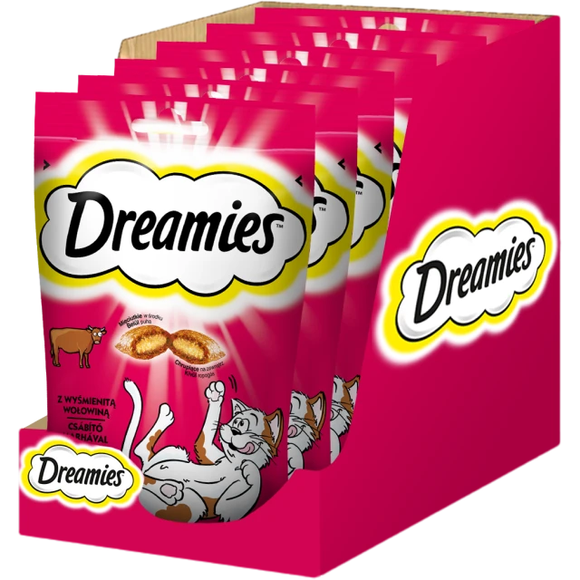 Ласощі для котів Dreamies з яловичиною 60 г (4008429037948)