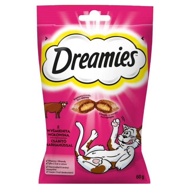 Ласощі для котів Dreamies з яловичиною 60 г (4008429037948)