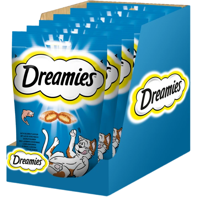 Ласощі для котів Dreamies з лососем 60 г (4008429037962)