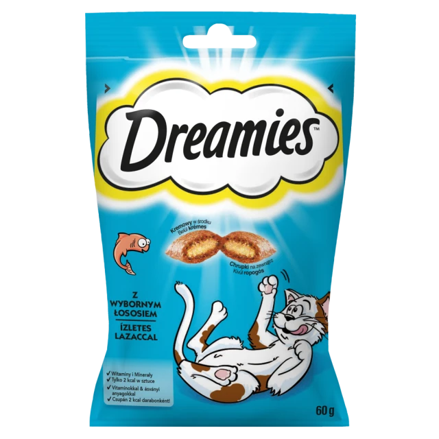 Ласощі для котів Dreamies з лососем 60 г (4008429037962)