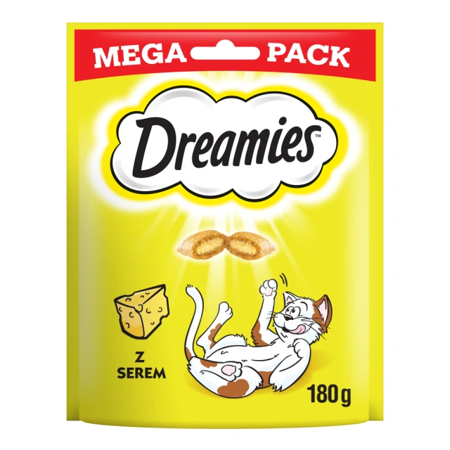 Ласощі для котів Dreamies з сиром 4 шт x 180 г (4008429092022)