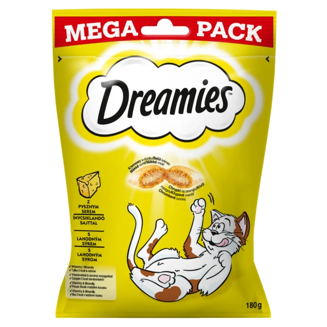 Ласощі для котів Dreamies з сиром 4 шт x 180 г (4008429092022)