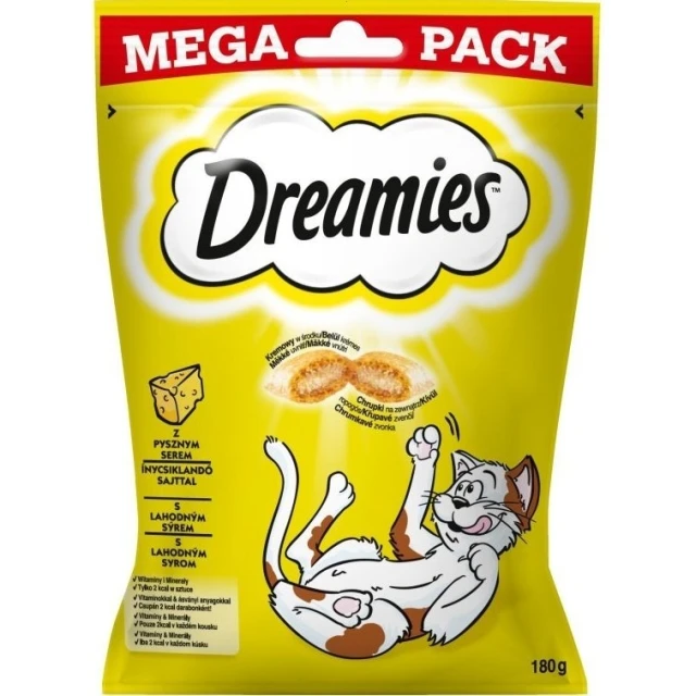 Ласощі для котів Dreamies з сиром 180 г (4008429092039)