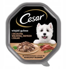 Вологий корм для собак Cesar з індичкою та яловичиною в соусі 150 г (4008429148491)