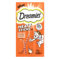 Ласощі для котів Dreamies Meaty Sticks з куркою 30 г (4008429151293)