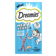 Ласощі для котів Dreamies Meaty Sticks з лососем 30 г (4008429151316)