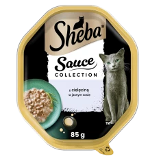 Вологий корм для котів Sheba Sauce Collection з телятиною в соусі 85 г (4008429163838)