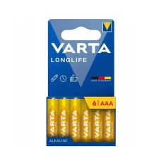 Батарейка Varta LR03 Longlife 1.5V AAA 6шт. (BAT0241)