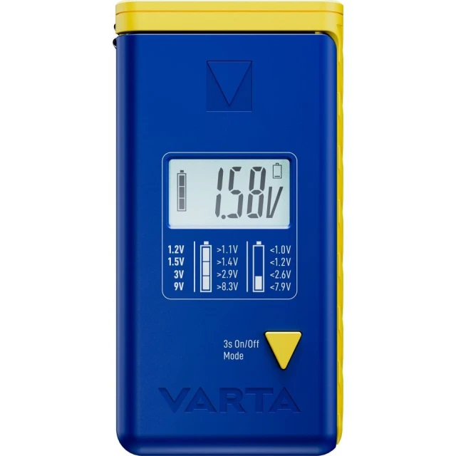Тестер батарей Varta з дисплеєм Blue (AA, AAA, C, D, 9V) (4008496073849)