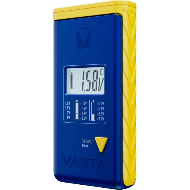 Тестер батарей Varta з дисплеєм Blue (AA, AAA, C, D, 9V) (4008496073849)