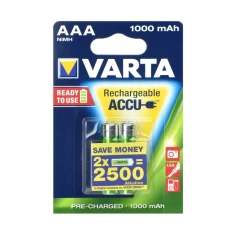 Батарейка Varta R3 AAA 1000 mAh Ready2Use 2 шт (4008496538621)