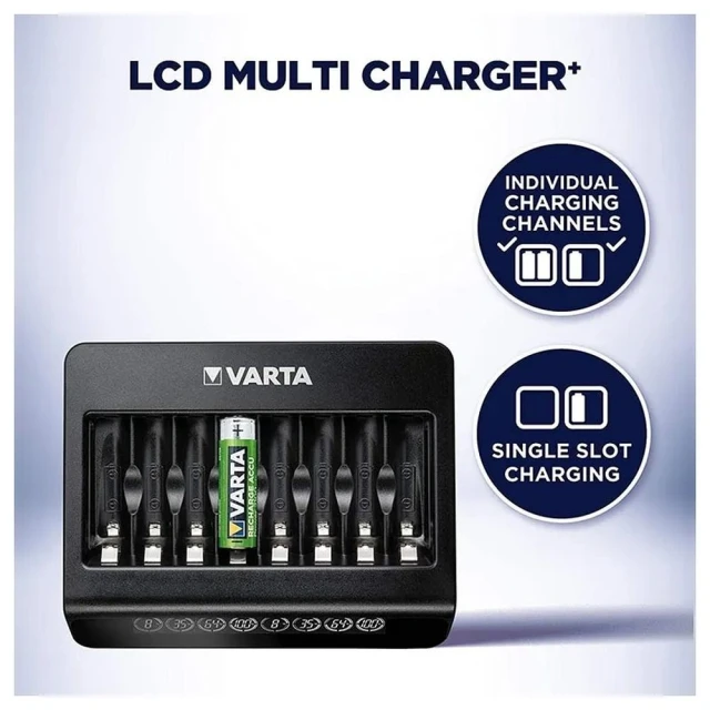 Зарядний пристрій Varta LCD Multi Charger Plus 57681 (4008496988211)