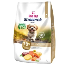 Сухой корм для собак GOLD DOG Snocerek Grain Free Adult с говядиной, лососем и картофелем 4 кг (4011290430183)