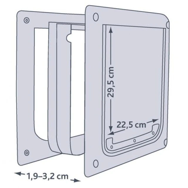 Дверцята для собак Trixie S-M 30x36 см (4011905038780)
