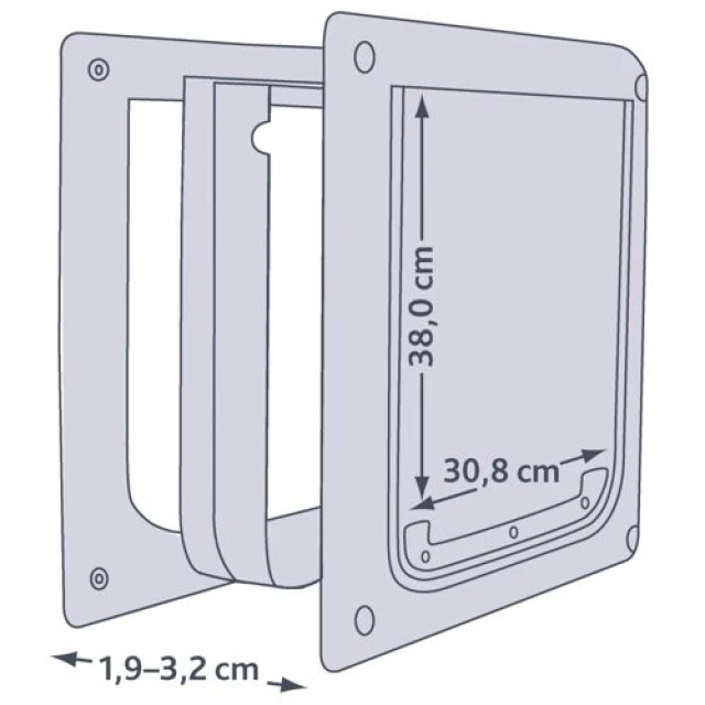 Дверцята для собак Trixie M-XL 39x45 см (4011905038797)