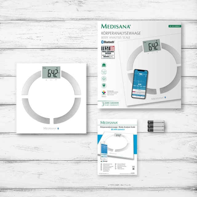 Ваги підлогові Medisana BS 444 Bluetooth White (4015588404443)