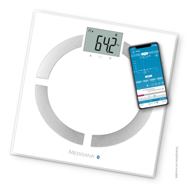 Ваги підлогові Medisana BS 444 Bluetooth White (4015588404443)