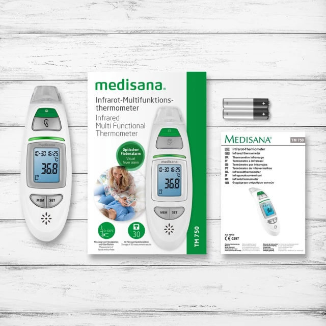 Термометр інфрачервоний Medisana TM 750 пам'ять 30 вимірювань (4015588761409)