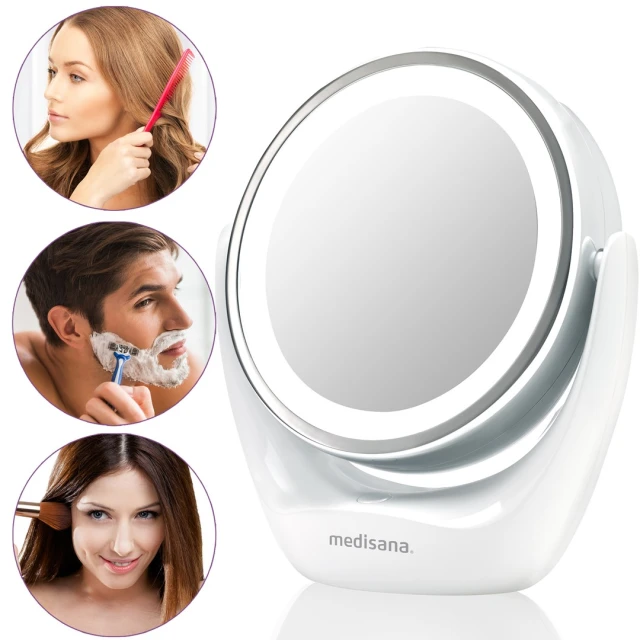 Дзеркало косметичне Medisana CM 835 2в1 5-кратне збільшення діаметр 12 см Chrome (4015588885549)