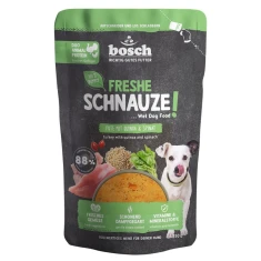 Вологий корм для собак BOSCH Freshe Schnauze з індичкою, кіноа і шпинатом 250 г (4015598025232)