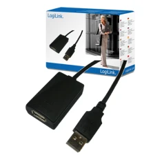 Удлинитель LogiLink USB-A male — USB-A female 5 м Black (4016032183839)