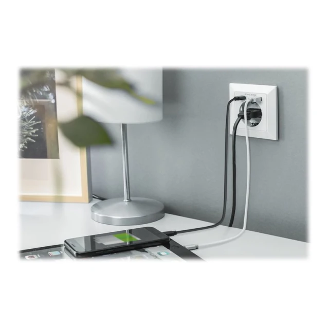 Розетка вбудована Digitus з USB-C та USB-A (4016032443223)