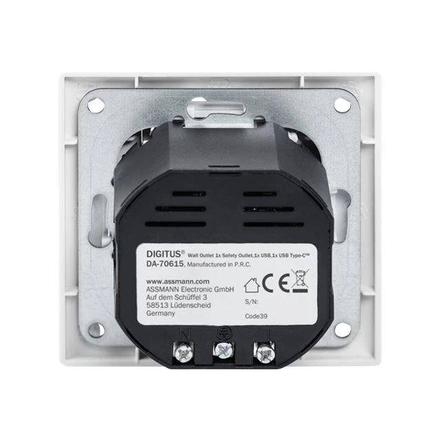 Розетка вбудована Digitus з USB-C та USB-A (4016032443223)