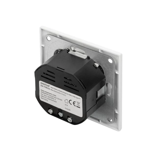 Розетка вбудована Digitus з USB-C та USB-A (4016032443223)