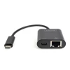 Мережевий адаптер Digitus USB-C Gigabit Ethernet з Power Delivery Black (4016032458043)