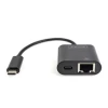 Мережевий адаптер Digitus USB-C Gigabit Ethernet з Power Delivery Black (4016032458043)