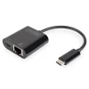 Мережевий адаптер Digitus USB-C Gigabit Ethernet з Power Delivery Black (4016032458043)