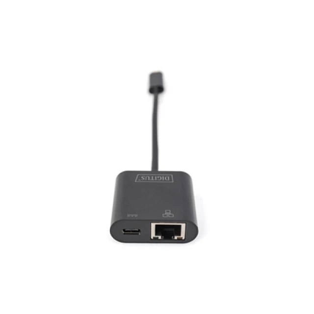 Мережевий адаптер Digitus USB-C Gigabit Ethernet з Power Delivery Black (4016032458043)