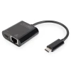 Мережевий адаптер Digitus USB-C Gigabit Ethernet з Power Delivery Black (4016032458043)