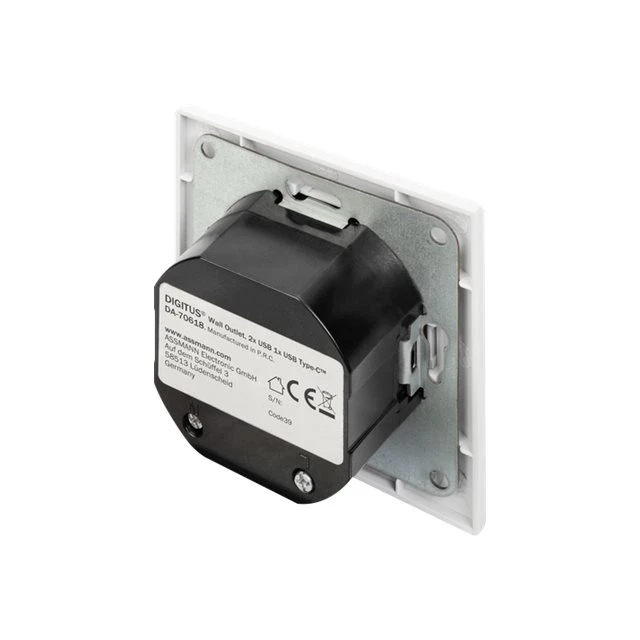Розетка вбудована Digitus з USB-A та USB-C (4016032459842)