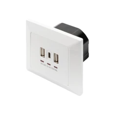 Розетка вбудована Digitus з USB-A та USB-C (4016032459842)