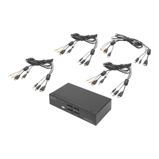 Перемикач Digitus KVM 4-портовий 4K HDMI (4016032468639)