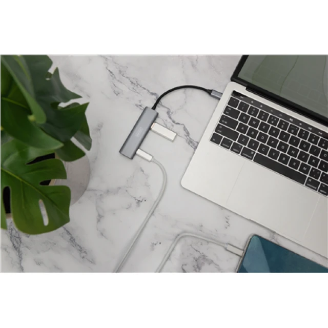 USB-хаб Digitus DA-70245 USB-C 4 порта 2x USB-A + 2x USB-C Gen2 (4016032485766)
