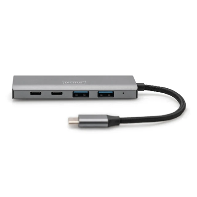 USB-хаб Digitus DA-70245 USB-C 4 порта 2x USB-A + 2x USB-C Gen2 (4016032485766)