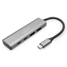 USB-хаб Digitus DA-70245 USB-C 4 порти 2x USB-A + 2x USB-C Gen2 (4016032485766)