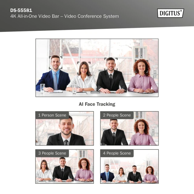Система видеоконференцсвязи Digitus 4K All-in-One Video Bar (4016032487050)