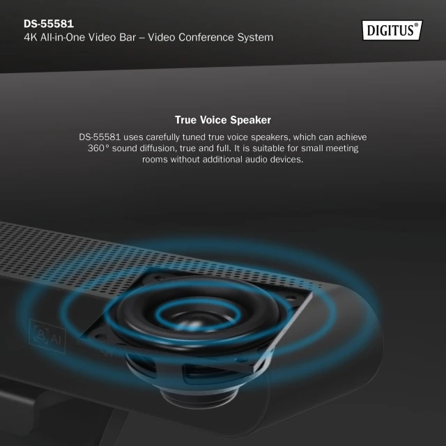 Система видеоконференцсвязи Digitus 4K All-in-One Video Bar (4016032487050)