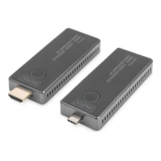 Бездротовий відеоекстендер Digitus DS-55324 4K USB-C - HDMI 30 м Black/Silver (4016032491200)