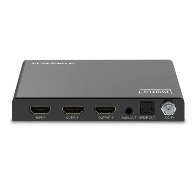 Сплітер Digitus HDMI DS-55339 8K 1x2 Black (4016032495604)