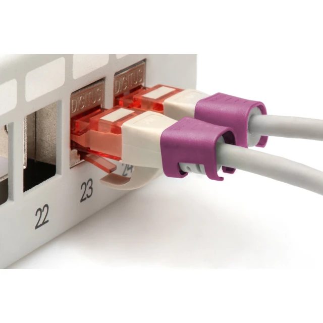 Кольорові кліпси для патч-корду Digitus Magenta (4016032496496)