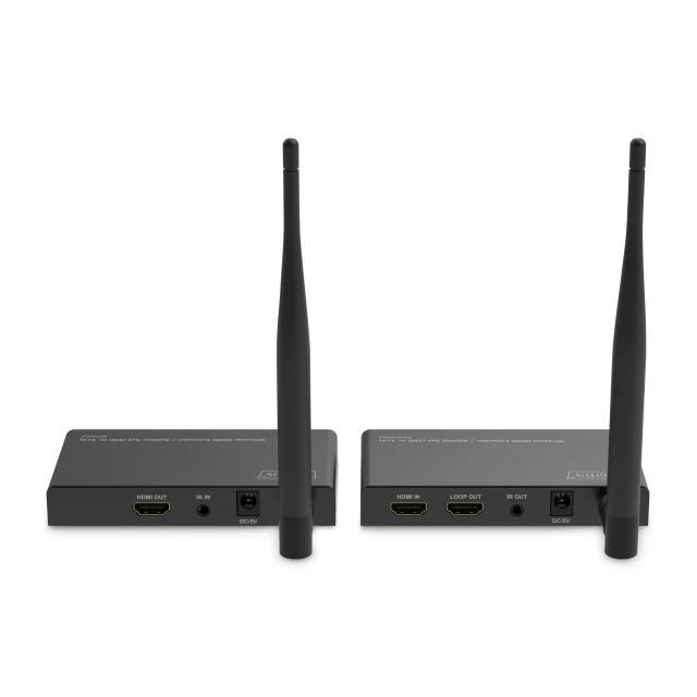 Комплект бездротового подовжувача Digitus HDMI DS-55346 1x4 100 м Black (4016032496618)