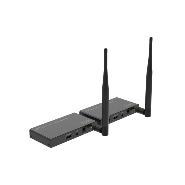 Комплект бездротового подовжувача Digitus HDMI DS-55346 1x4 100 м Black (4016032496618)